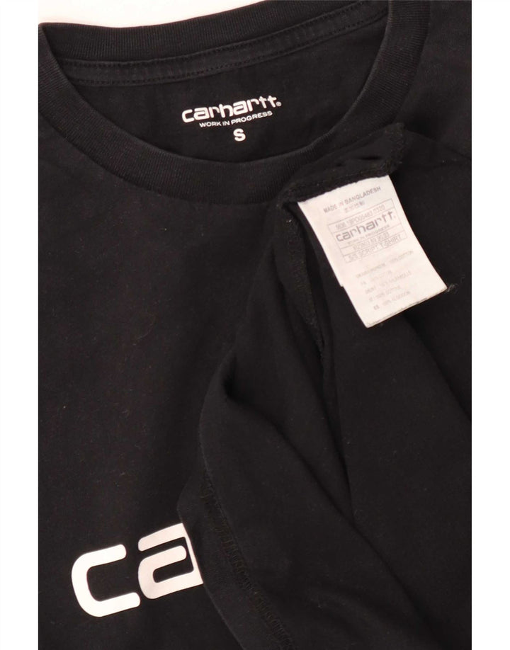 T-shirt grafica da uomo Carhartt Top piccola in cotone nero