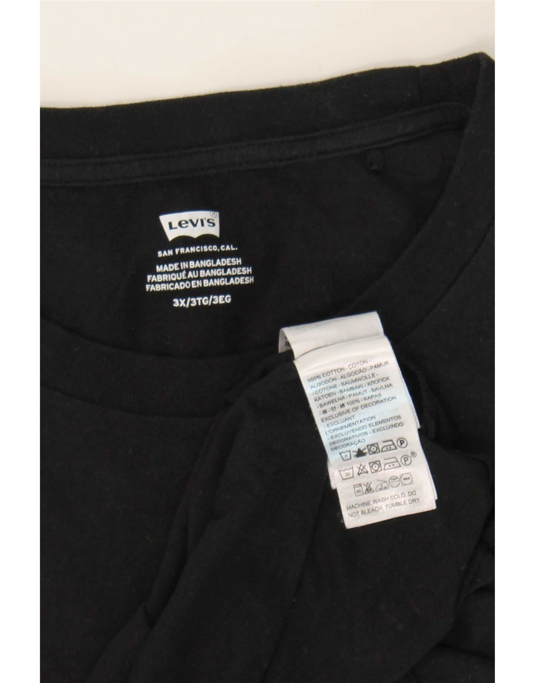 T-shirt da donna Levi's Top UK 22 3XL cotone nero