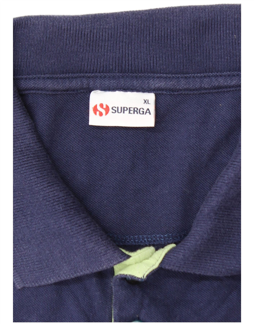 Polo SUPERGA da bambino 15-16 anni XL in cotone color block blu navy