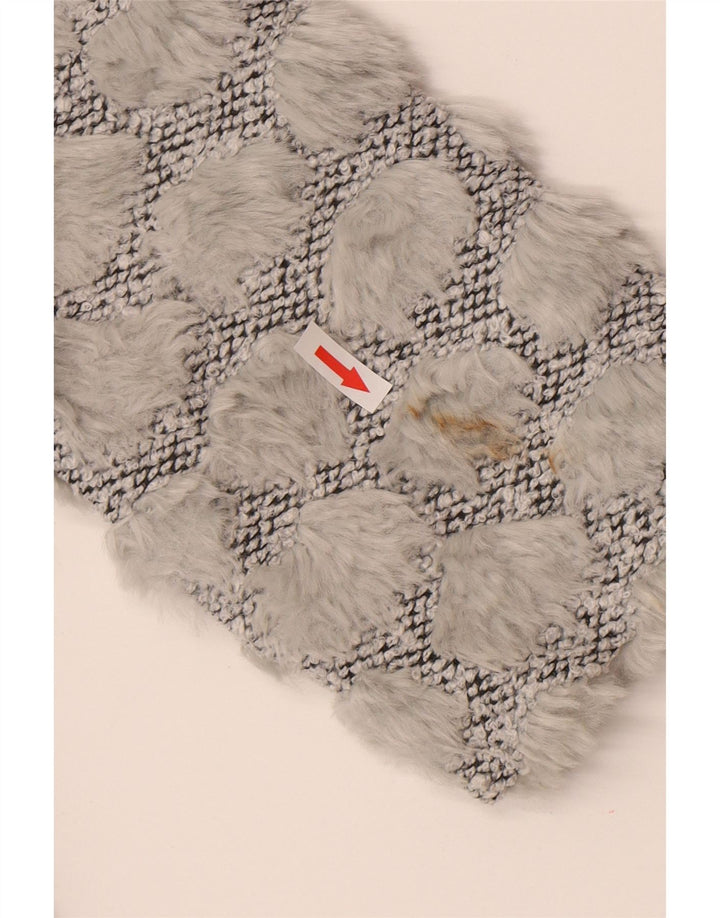 Giacca blazer da donna in pelliccia sintetica French Connection UK 8 piccola poliestere grigio