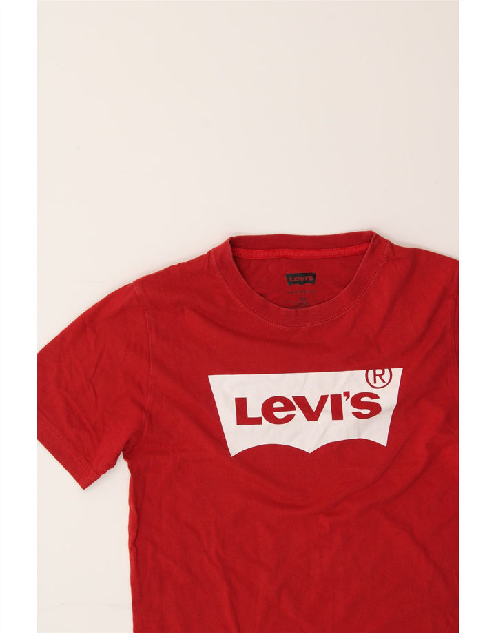 LEVI'S Boys Graphic T-Shirt Top 11-12 Years Red Vintage Levi's and Second-Hand Levi's from Messina Hembry 
