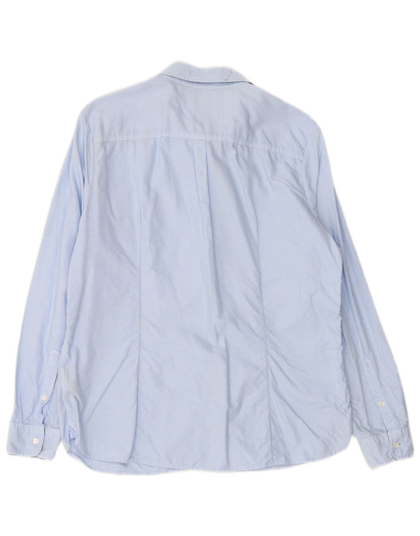BURBERRY Womens Grant Fit Shirt UK 16 Large Blue Cotton