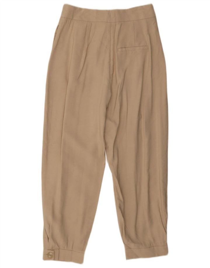 Pantaloni corti con pegging da donna Zara piccoli W26 L25 viscosa beige