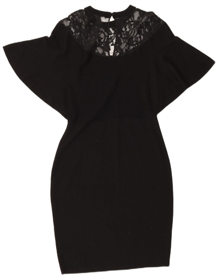 Abito aderente a pipistrello da donna Coast UK 14 grande viscosa nera