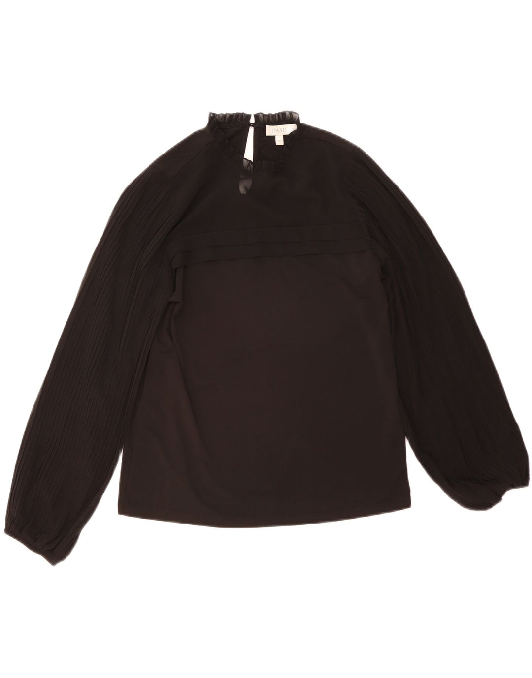 Camicetta a maniche lunghe da donna Oasis UK 12 Poliestere nero medio