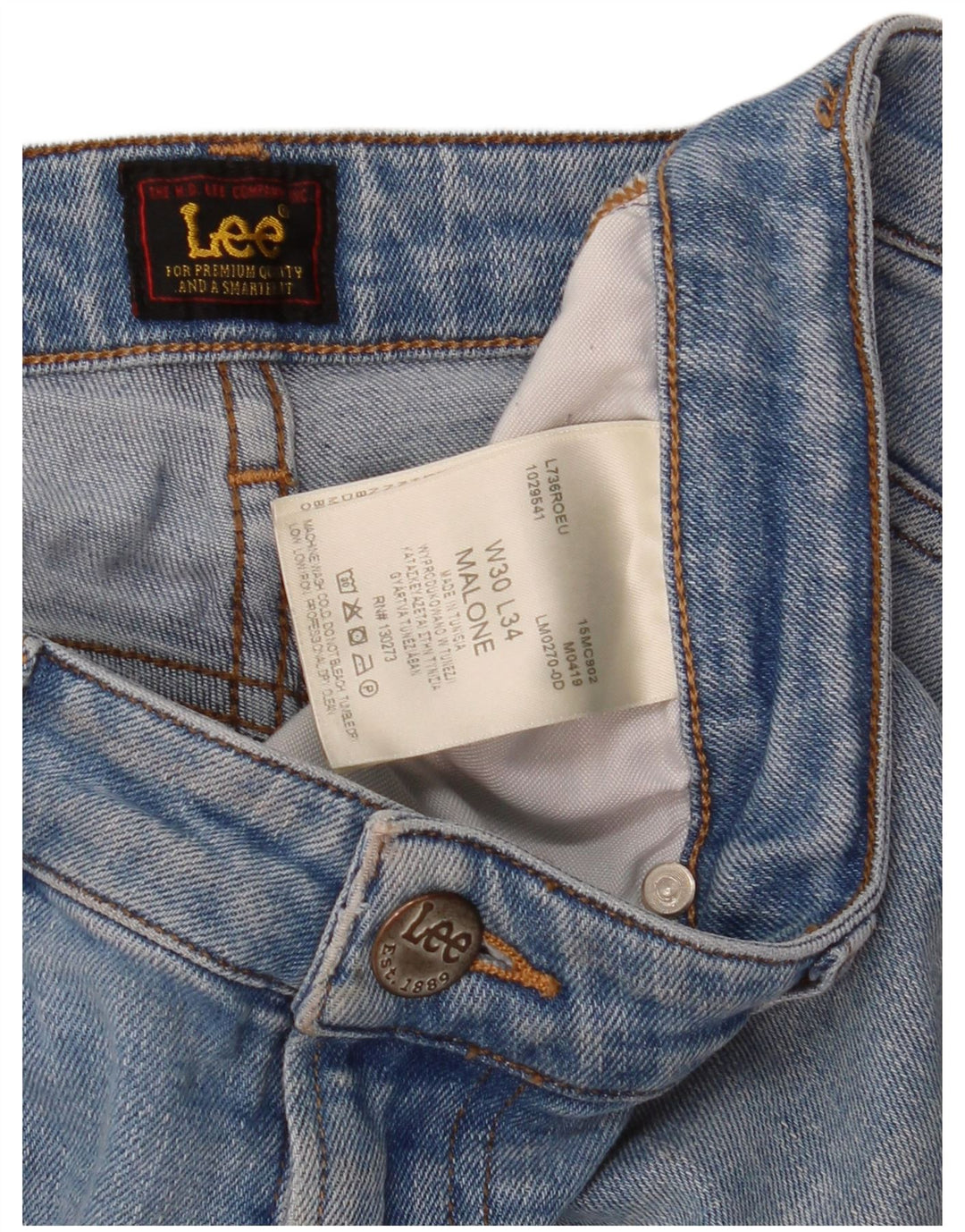 Jeans Lee Malone Slim da uomo W30 L34 cotone blu