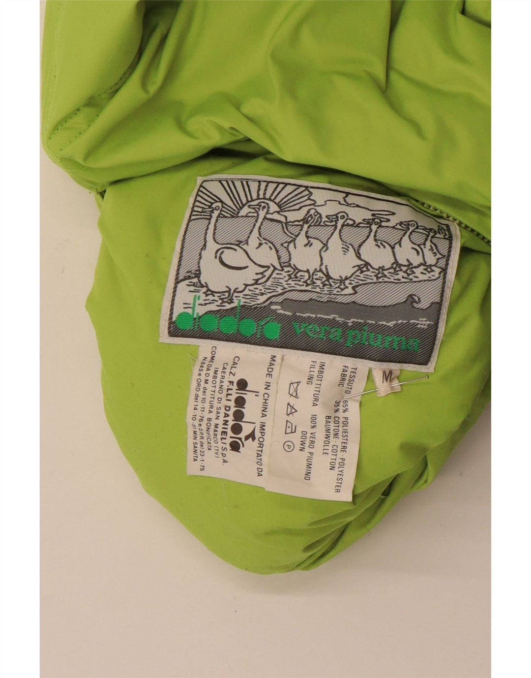 DIADORA Gilet imbottito reversibile da uomo vestibilità ampia UK 38 verde medio