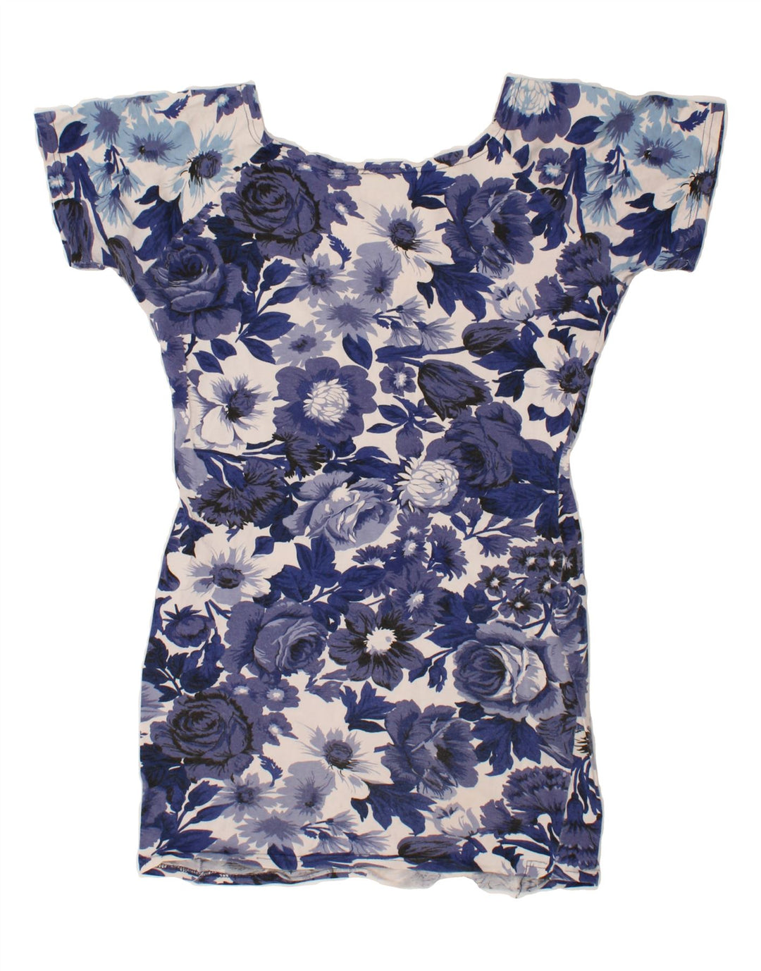 VINTAGE Womens Sundress IT 44 Medium Blue Floral Vintage Vintage and Second-Hand Vintage from Messina Hembry 