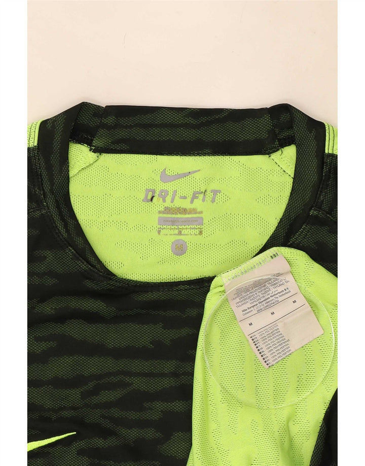 T-shirt Nike Dri Fit da uomo in poliestere mimetico verde medio