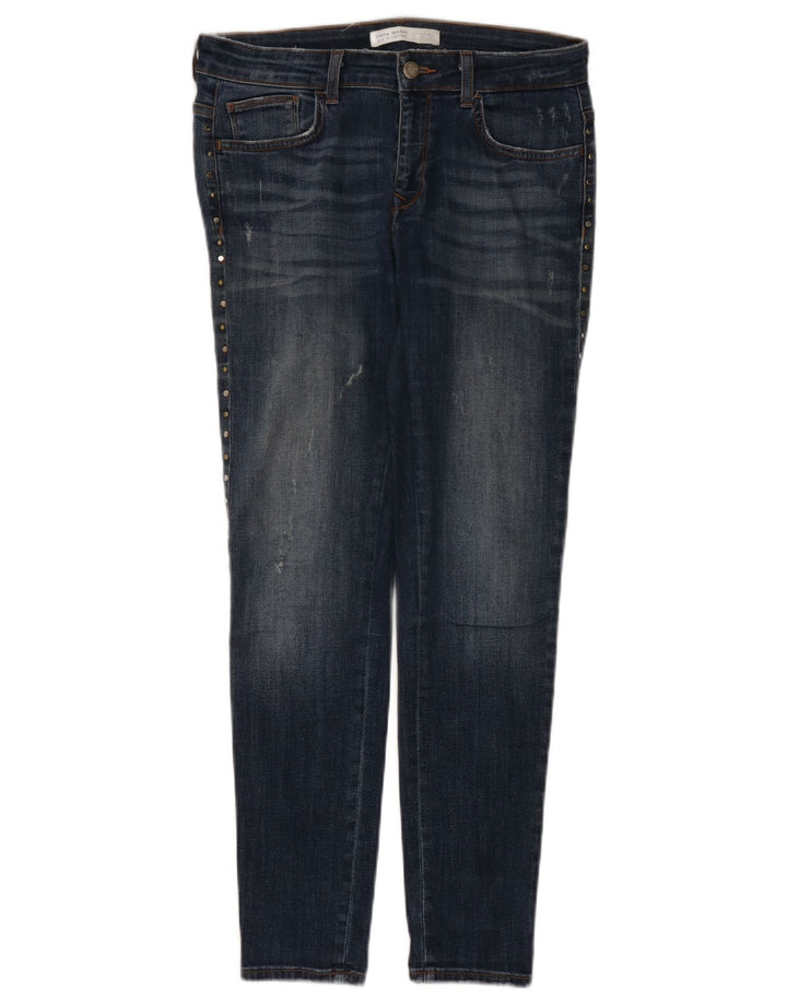 Jeans skinny effetto invecchiato da donna Zara EU 40 medio W30 L29 blu