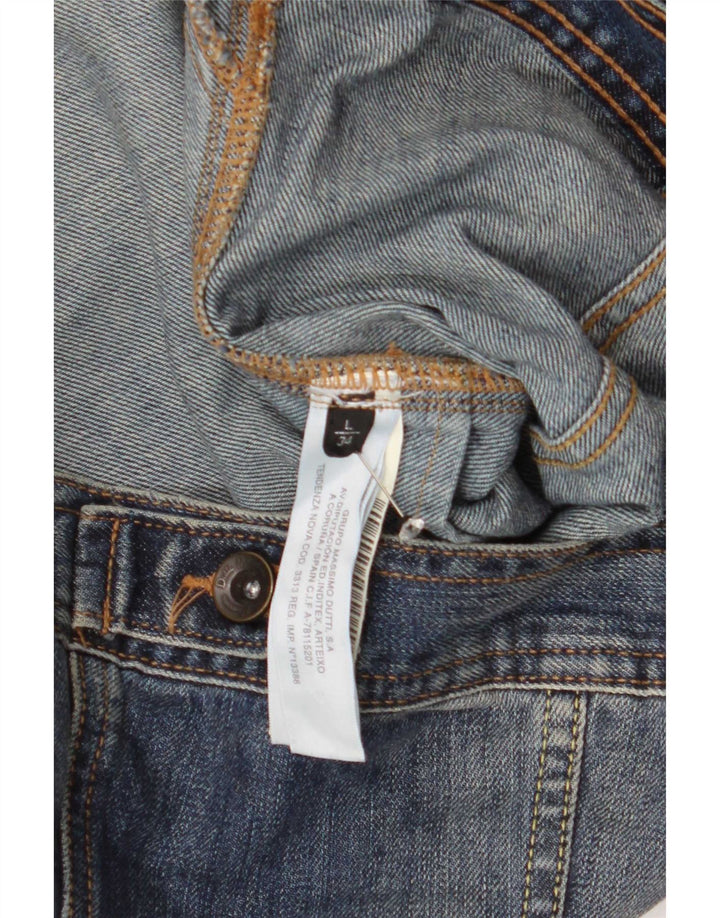 Giacca in denim da donna Massimo Dutti UK 14 grande cotone blu