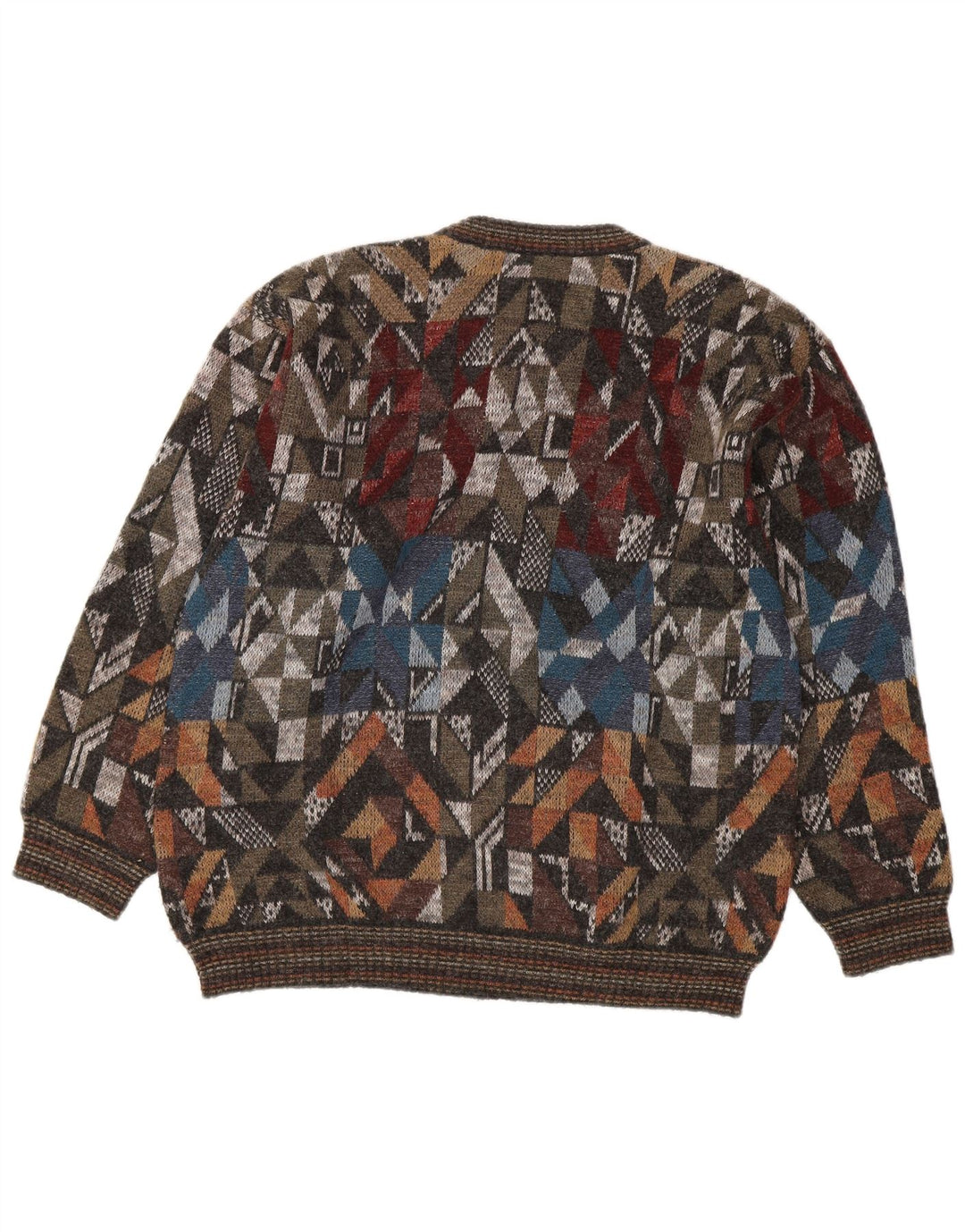 Maglione maglione girocollo da uomo Suspense IT 48 Medio multicolore geometrico