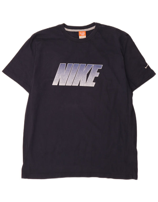 Nike Mens Graphic T-Shirt Top UK 50/52 2XL Navy Blue Cotton