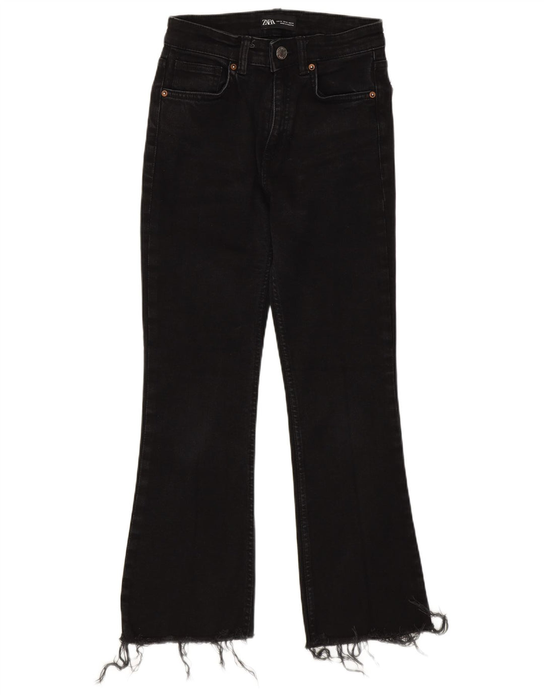 Jeans Bootcut da donna Zara EU 36 XS W26 L25 Nero