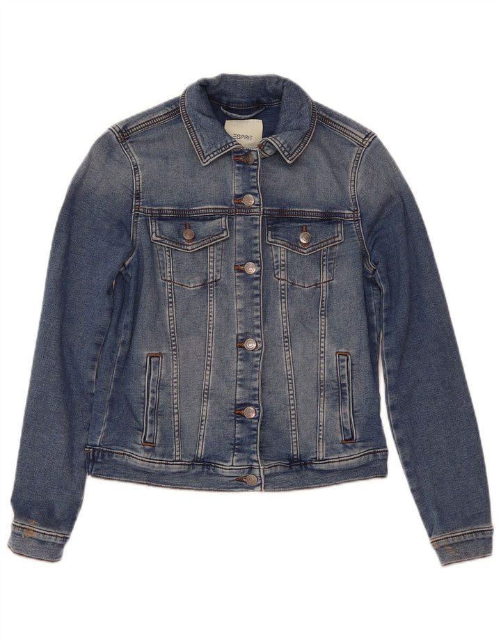 Giacca in denim corto da donna Esprit UK 10 piccolo cotone blu