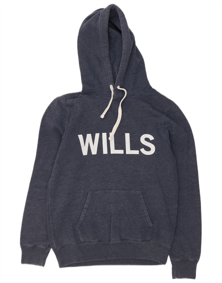 Maglione con cappuccio grafico da uomo Jack Wills in cotone blu navy medio