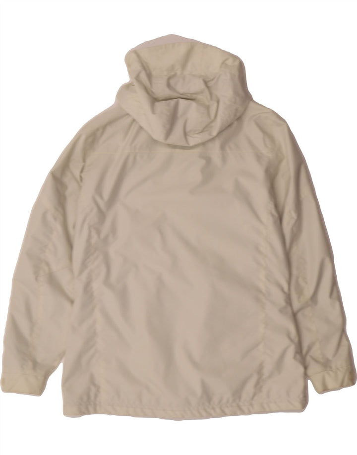 IGUANA Womens Hooded Windbreaker Jacket EU 40 Medium White Polyester Vintage Iguana and Second-Hand Iguana from Messina Hembry 