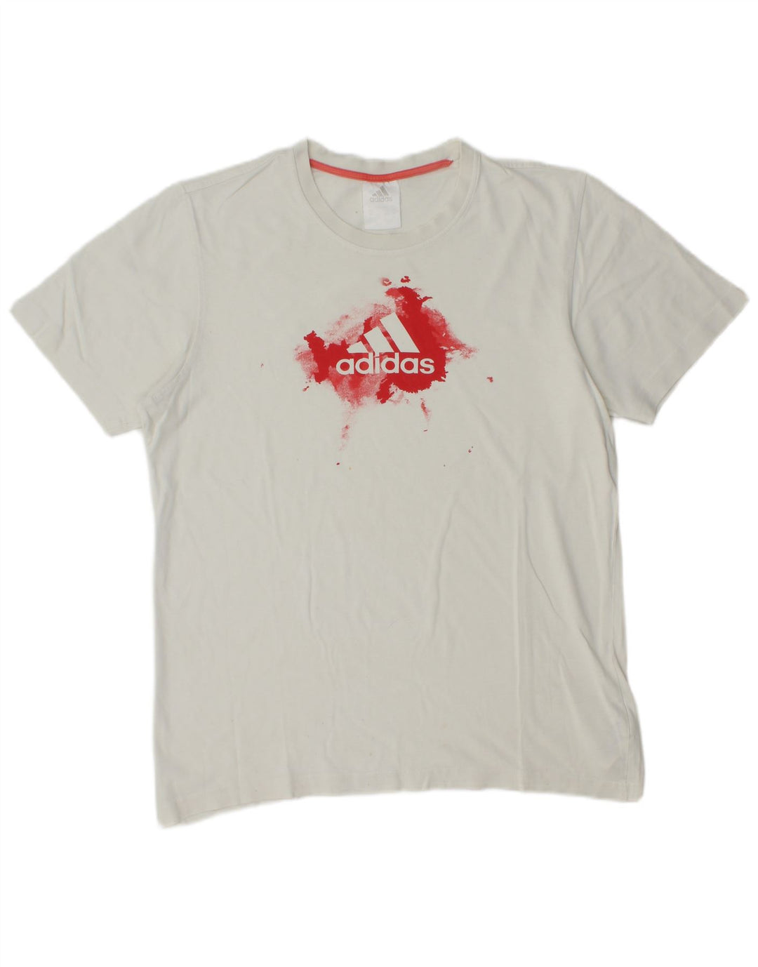 T-shirt grafica da uomo ADIDAS Top in cotone bianco medio