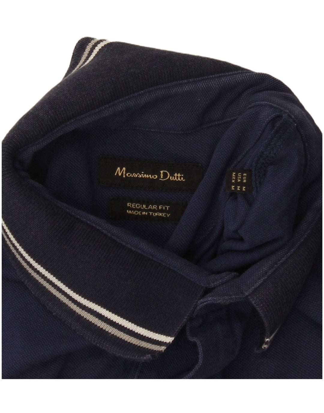 Polo MASSIMO DUTTI da uomo vestibilità regolare blu navy medio