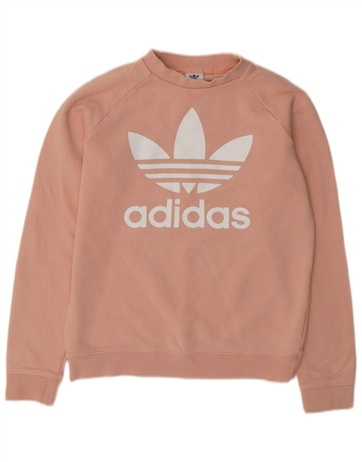 Felpa grafica da donna Adidas Jumper UK 14 Medium Pink