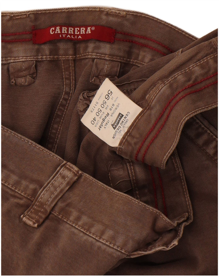 Pantaloni cargo da uomo vestibilità regolare Carrera W40 L30 cotone marrone