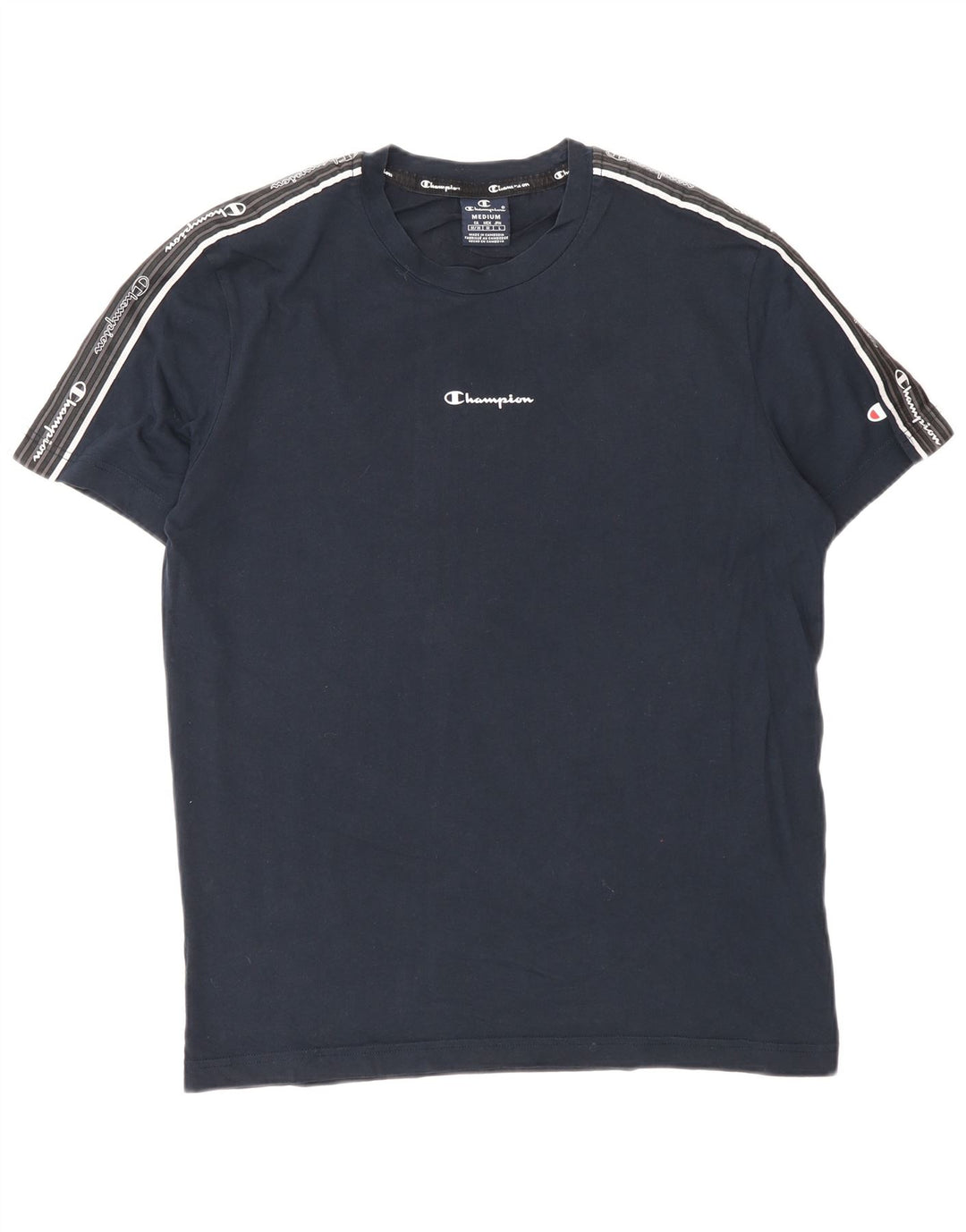 T-shirt grafica da uomo Champion Top in cotone blu navy medio