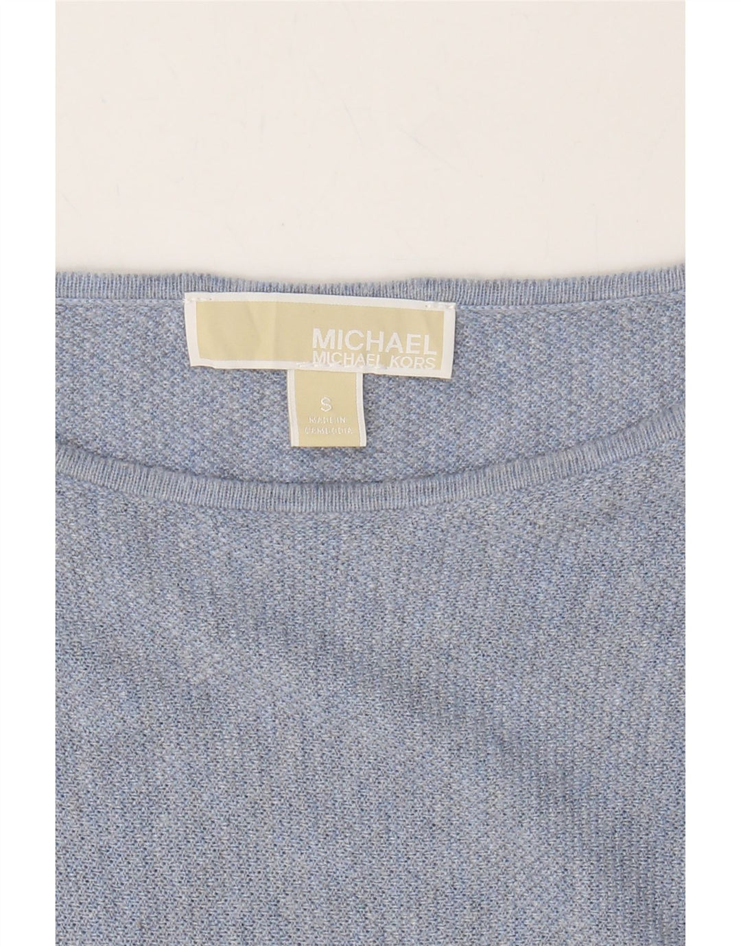 MICHAEL KORS Womens Oversized Boat Neck Jumper Sweater UK 10 Small Blue Vintage Michael Kors and Second-Hand Michael Kors from Messina Hembry 