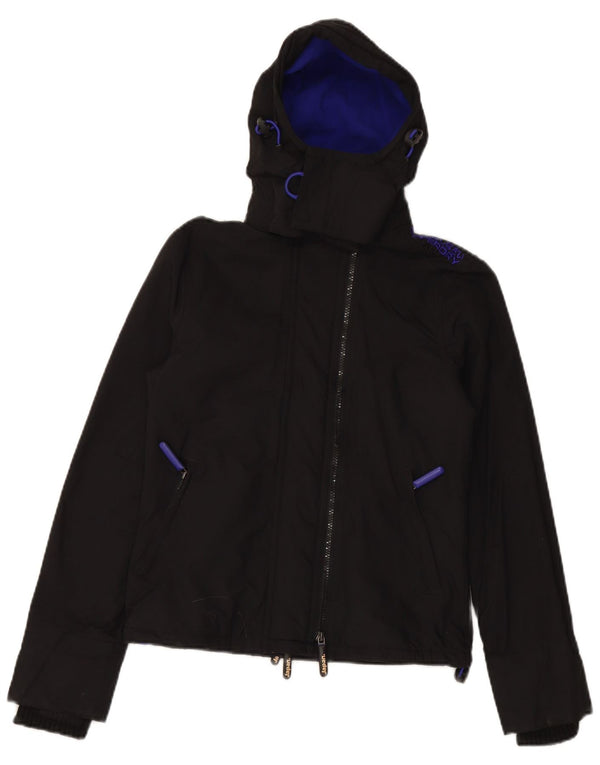 Giacca a vento con cappuccio da donna SUPERDRY The Windcheater UK 6 XS Nera