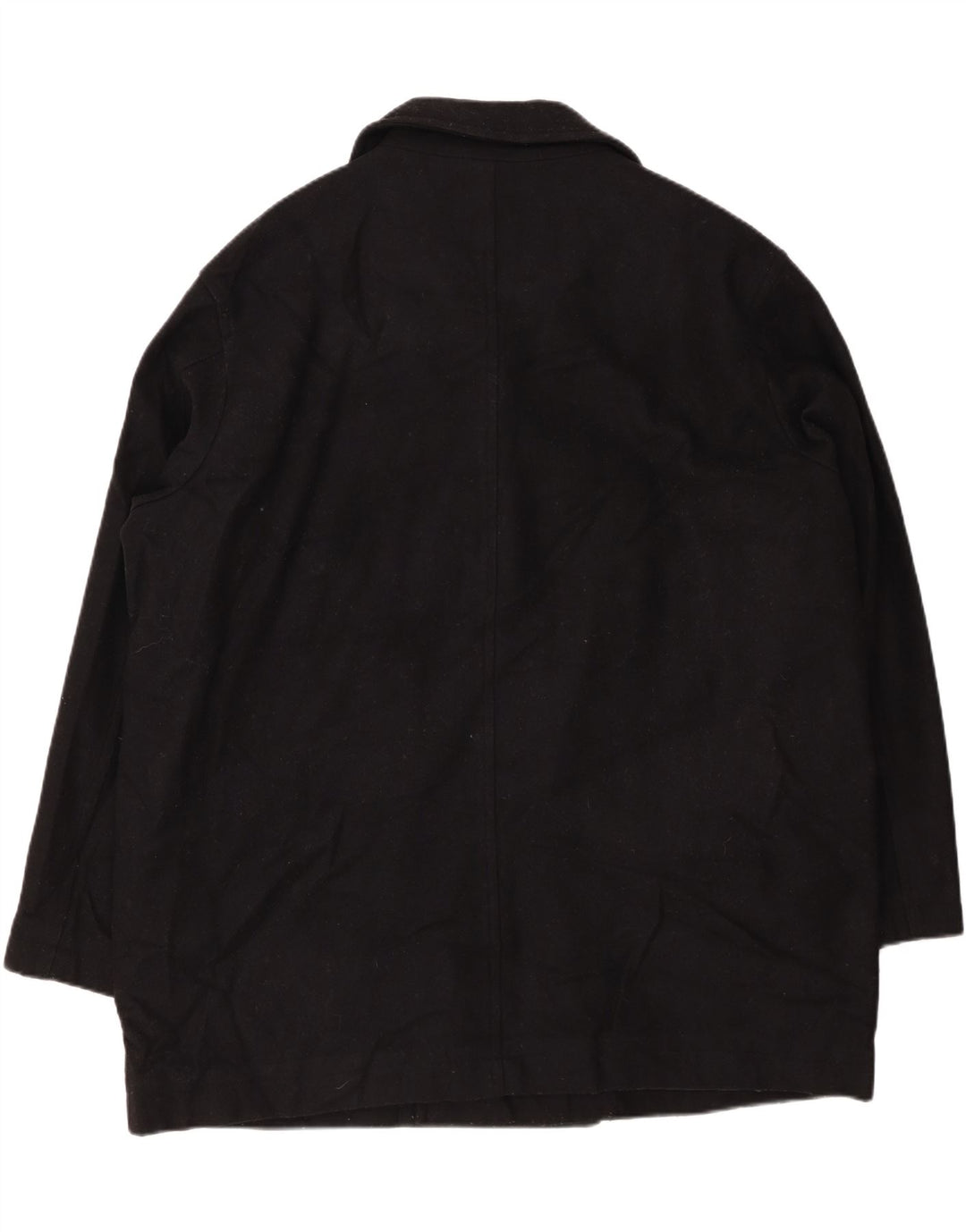 Cappotto da marinaio da uomo EDDIE BAUER UK 42 XL lana nera