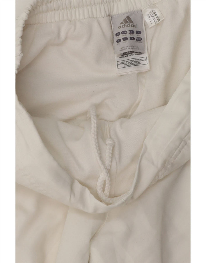 Pantaloni da tuta da donna Adidas UK 14 Large Bianco Poliestere
