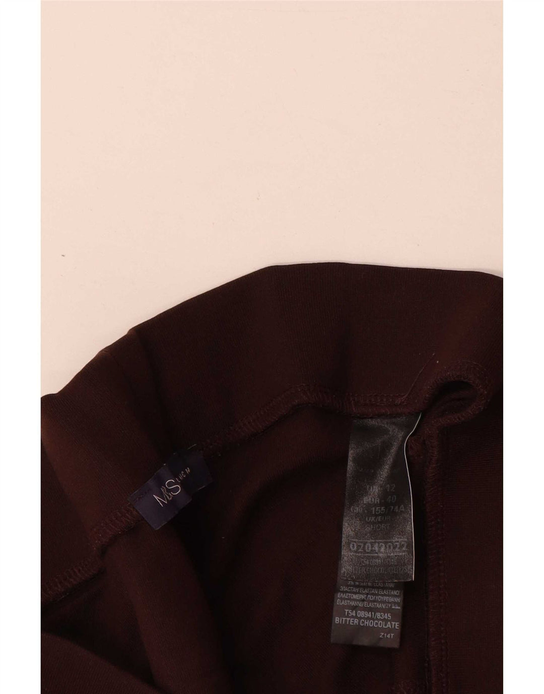 Leggings corti da donna Marks & Spencer UK 12 Viscosa marrone medio