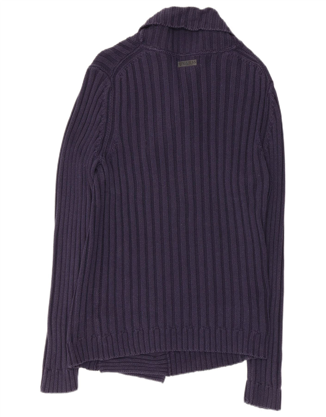 Maglione cardigan da donna GUESS UK 14 grande cotone blu navy