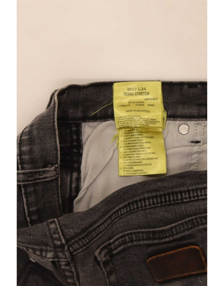 Jeans dritti elasticizzati Texas Wrangler da uomo W33 L34 cotone grigio