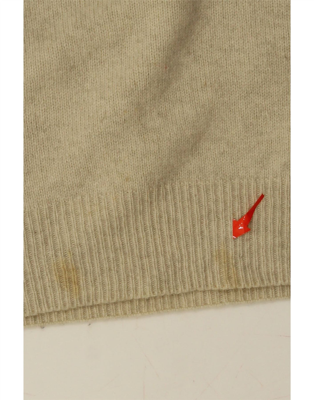 MARLBORO CLASSICS Mens V-Neck Jumper Sweater XL Beige Wool Vintage Marlboro Classics and Second-Hand Marlboro Classics from Messina Hembry 