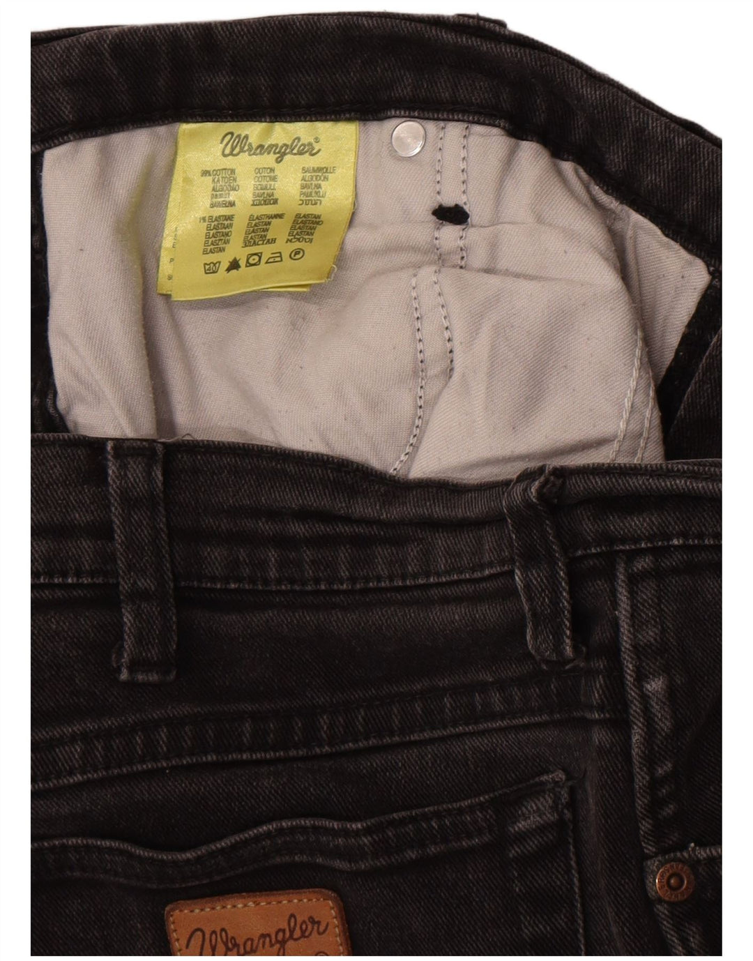 Jeans dritti elasticizzati Texas da uomo Wrangler W38 L34 cotone grigio