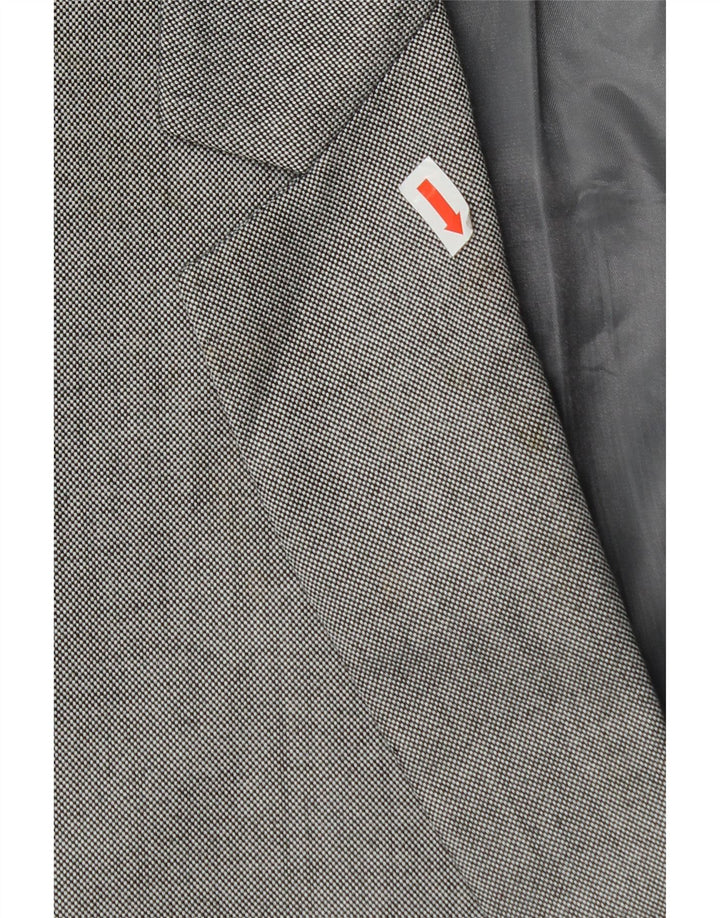 IZOD Mens 2 Button Blazer Jacket UK 42 XL Grey Polyester Vintage Izod and Second-Hand Izod from Messina Hembry 