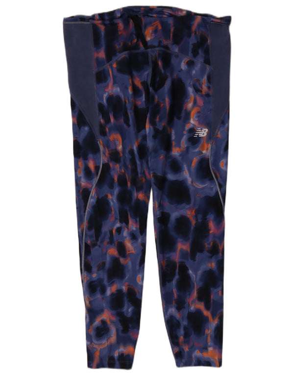 Leggings da donna New Balance UK 18 XL Navy Blue Tie Dye