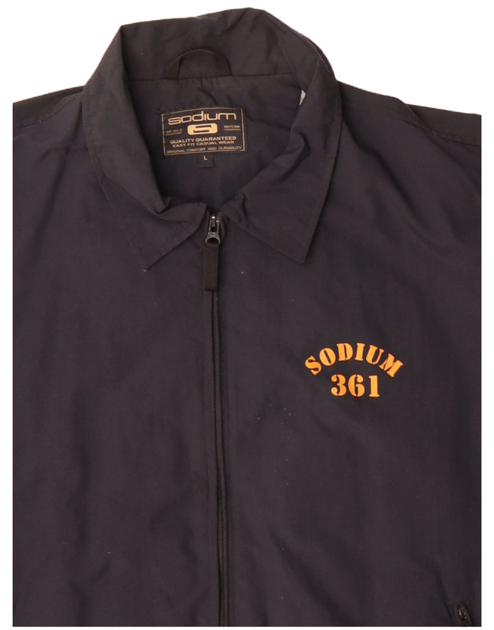 Giacca da tuta grafica da uomo VINTAGE grande color block blu navy
