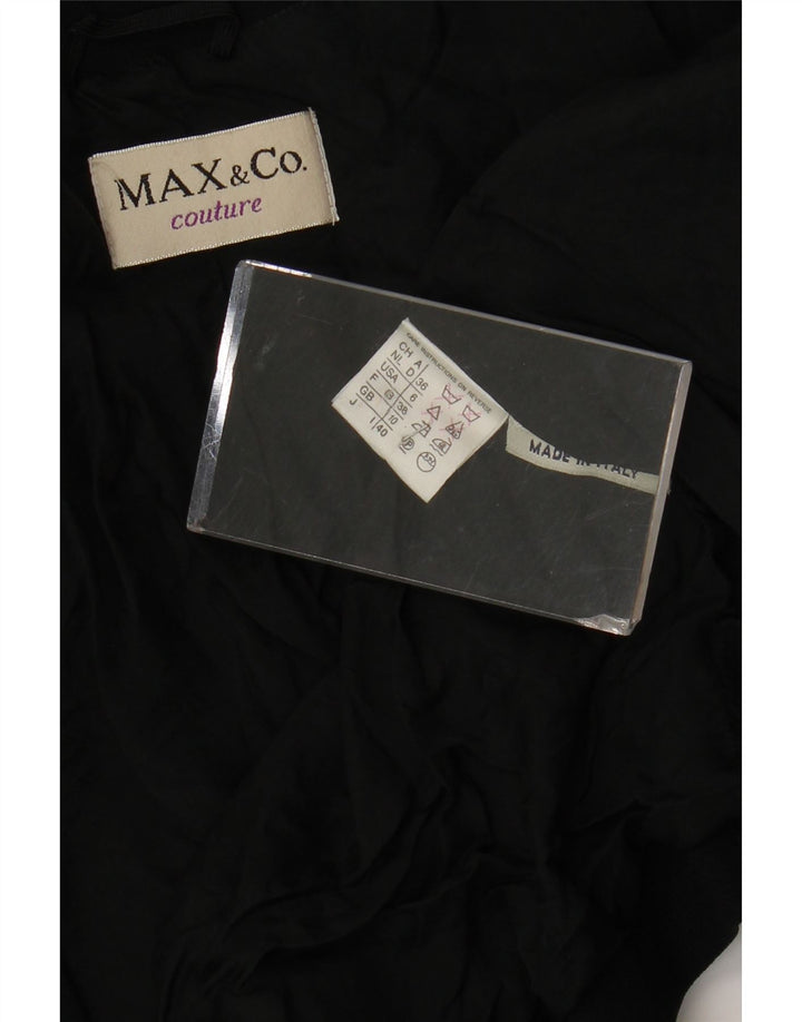 Max & Co. Giacca bolero aperta con maniche a 3/4 da donna Couture UK 10 piccola nera