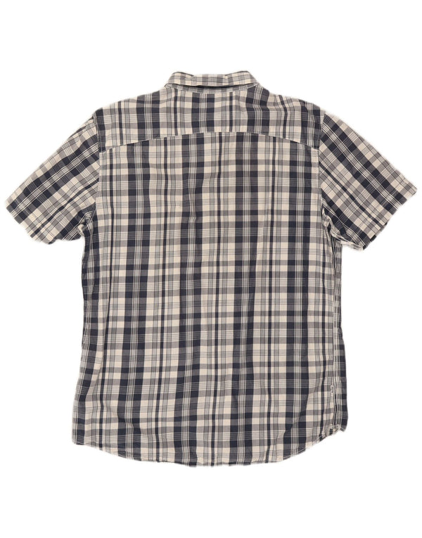 Camicia Levi's da uomo slim fit a maniche corte XL in cotone a quadri blu navy