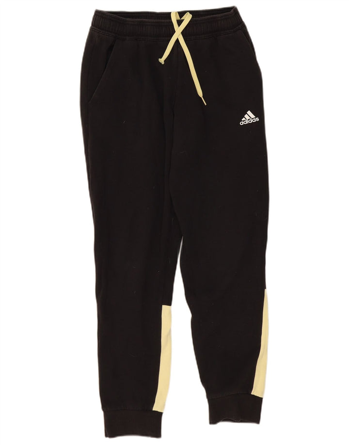 Pantaloni da tuta da donna ADIDAS Joggers UK 10 Small Black Colourblock