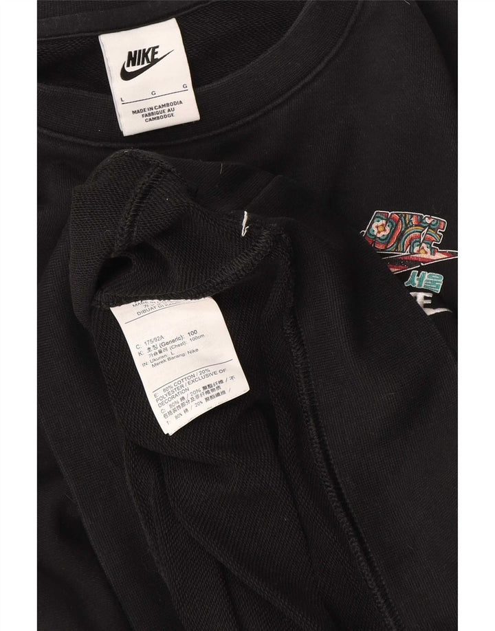 Felpa da donna Nike Jumper UK 16 grande cotone nero