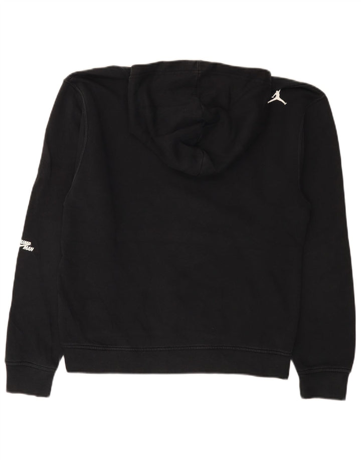 Felpa con cappuccio grafica Jordan da uomo piccola in cotone nero