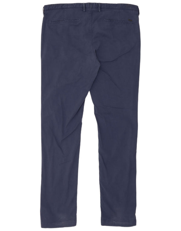 Pantaloni chino skinny da uomo Hugo Boss W38 L34 cotone blu