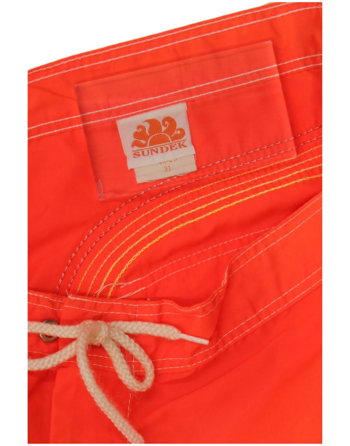 Pantaloncini da bagno da uomo Sundek nylon medio arancione