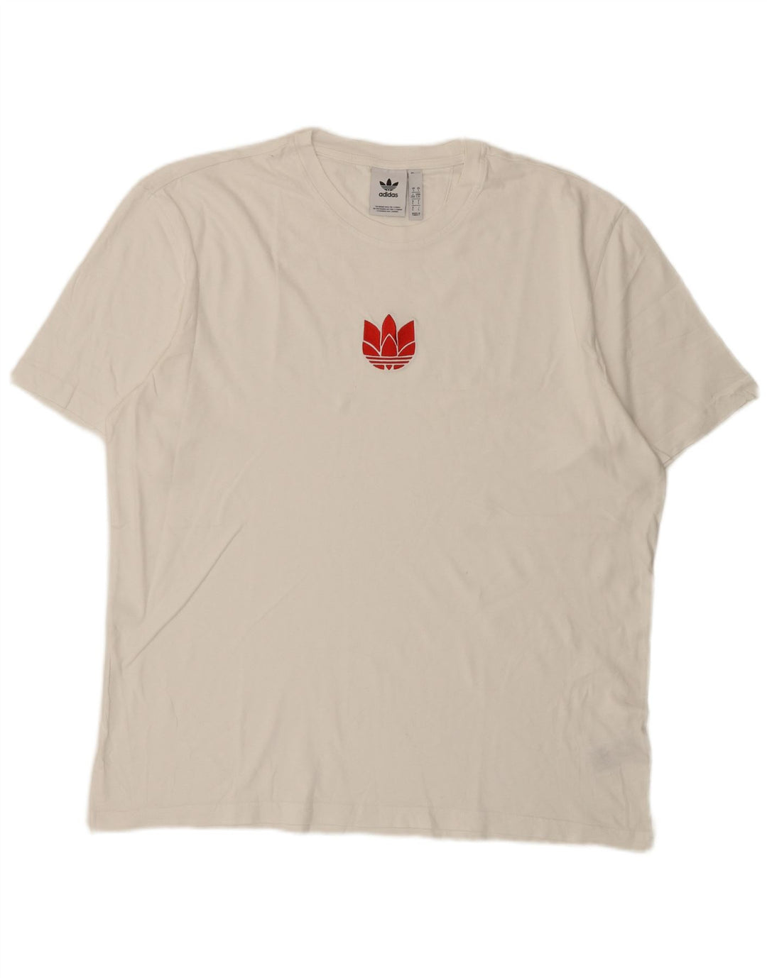 T-shirt grafica da uomo Adidas Top grande in cotone bianco