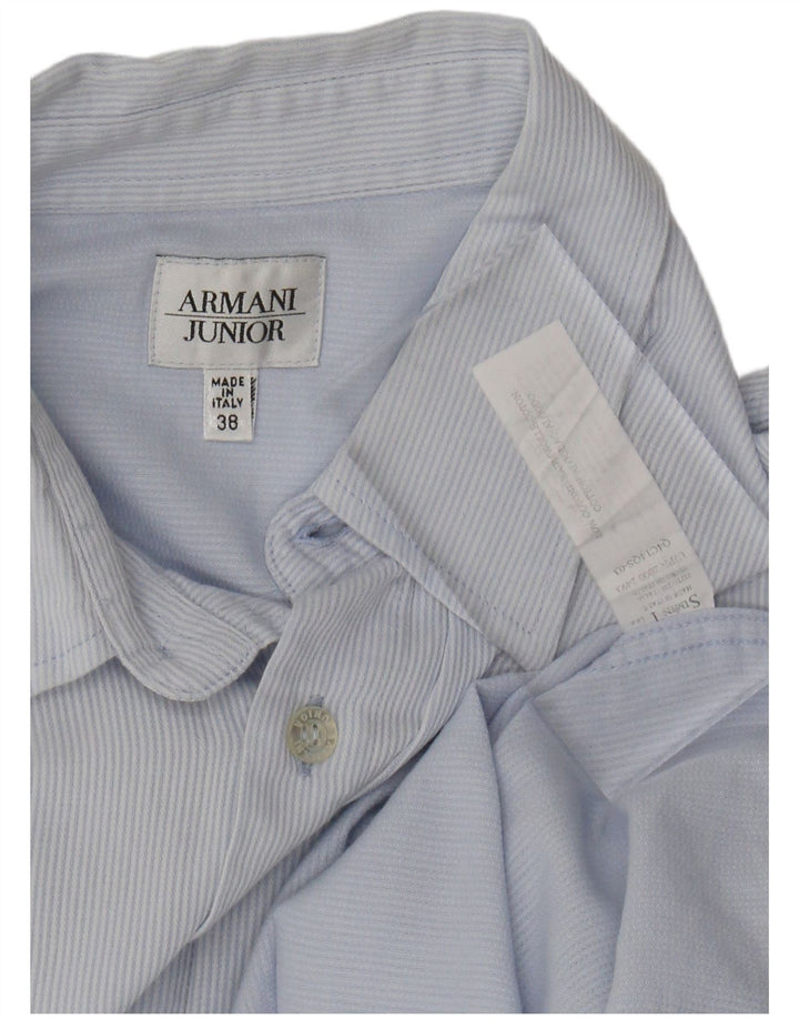 ARMANI JUNIOR Maglia Bambino 13-14 Anni Cotone Gessato Blu