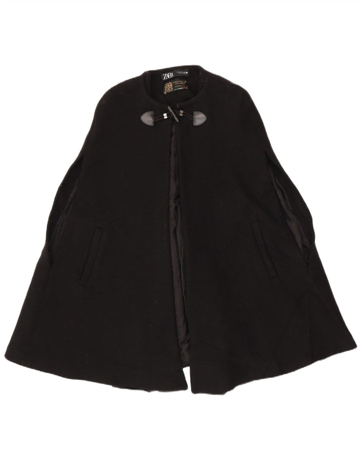 Cappotto a mantella da donna Zara UK 12 medio nero