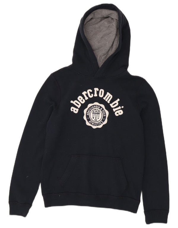 Maglione con cappuccio grafico da bambino di Abercrombie & Fitch 13-14 anni, grande, blu navy