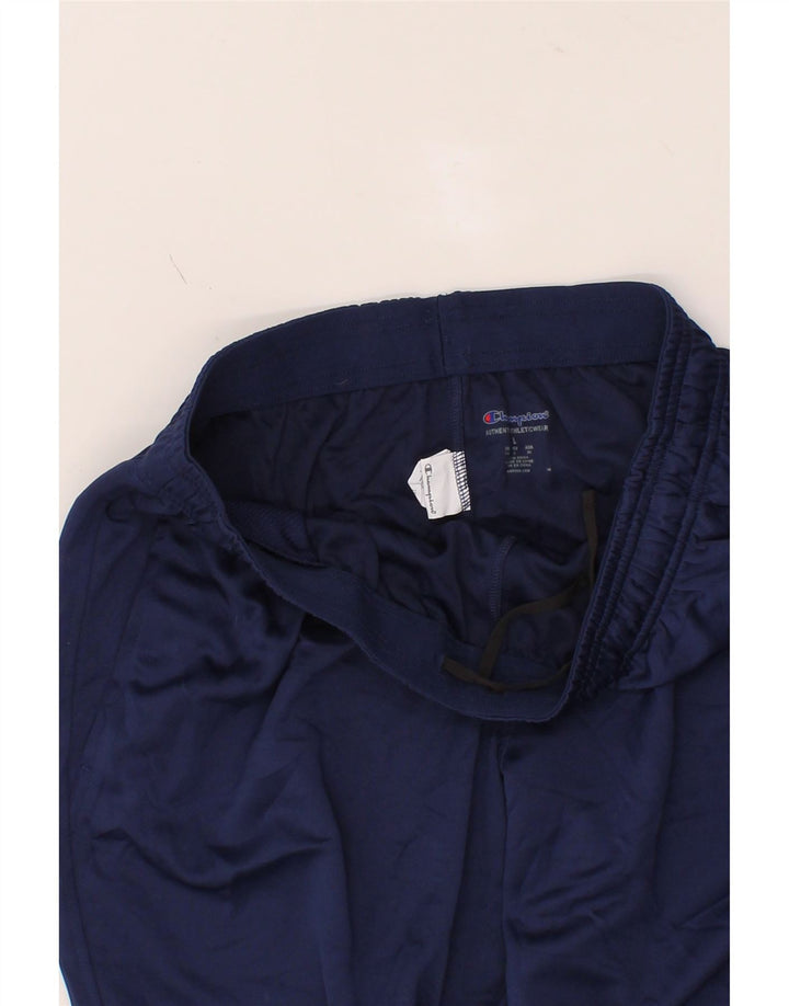 CHAMPION Mens Tracksuit Trousers Large  Navy Blue Polyester Vintage Champion and Second-Hand Champion from Messina Hembry 